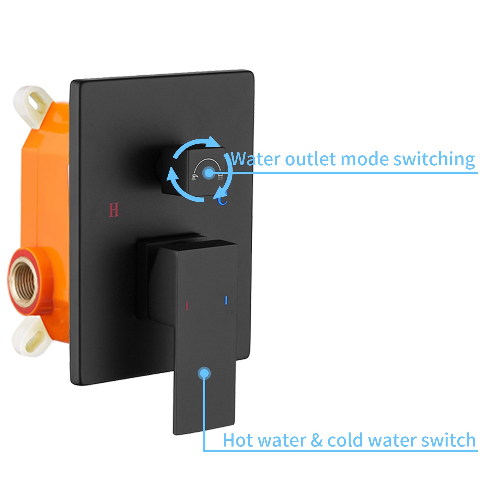 Shower System Shower Faucet Combo Set Wall Mounted with 12" Rainfall Shower Head and handheld shower faucet, Matte Black Finish with Brass Valve Rough-In[Unable ship on weekends,+usps/fedex]