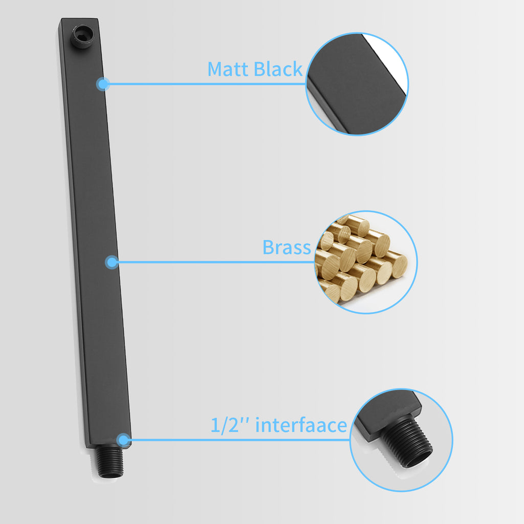 Shower System Shower Faucet Combo Set Wall Mounted with 12" Rainfall Shower Head and handheld shower faucet, Matte Black Finish with Brass Valve Rough-In[Unable ship on weekends,+usps/fedex]