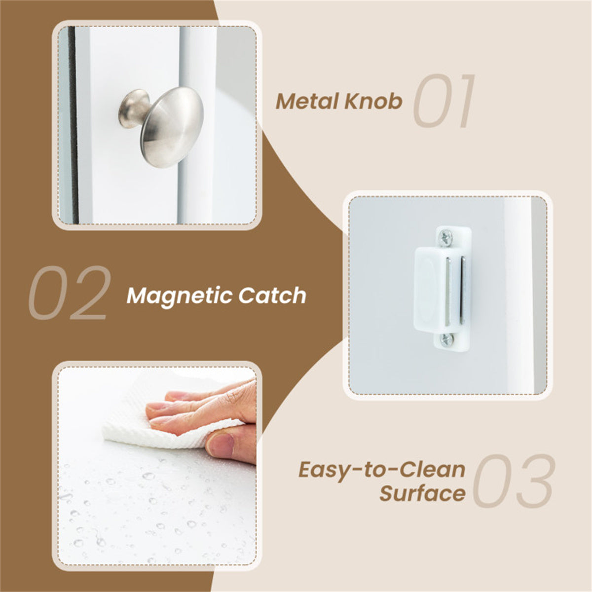White wall cabinet style cabinet