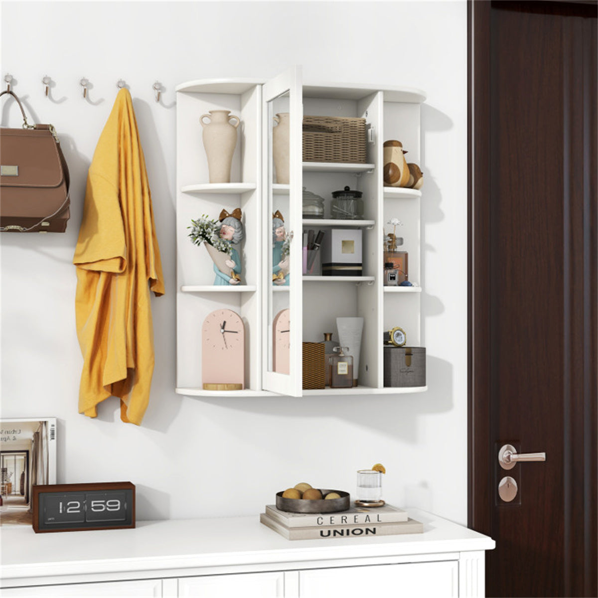 White wall cabinet style cabinet