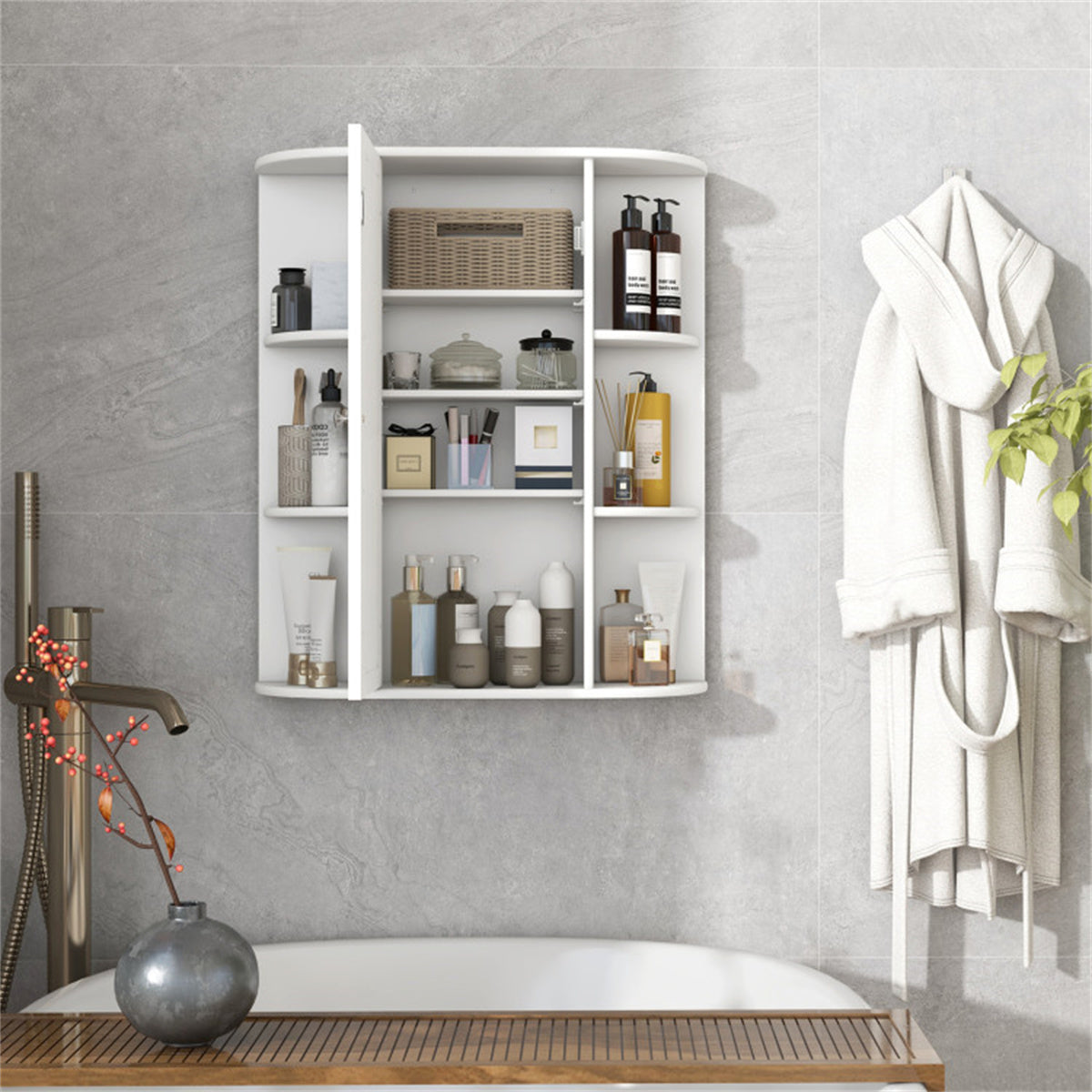 White wall cabinet style cabinet