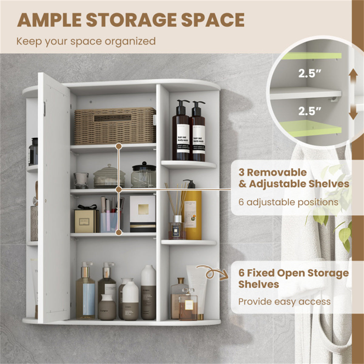 White wall cabinet style cabinet