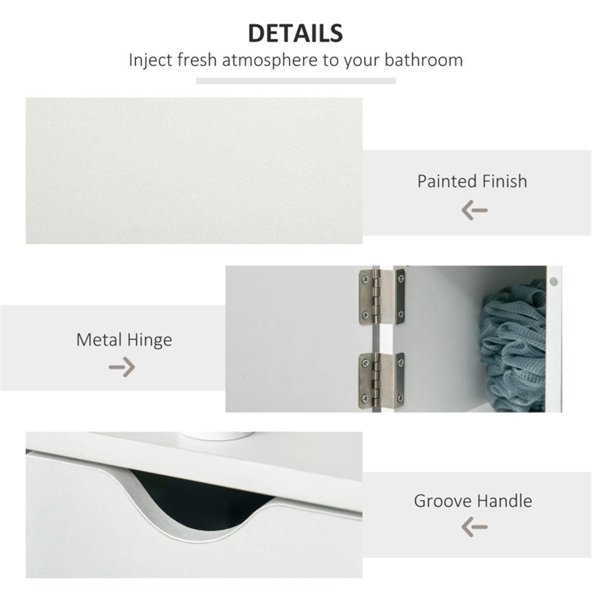 Bathroom Storage Cabinet-Grey