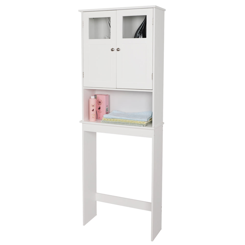 Double Doors Bathroom Cabinet White
