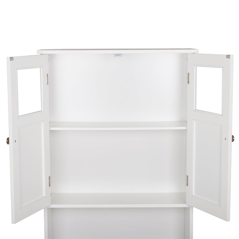 Double Doors Bathroom Cabinet White
