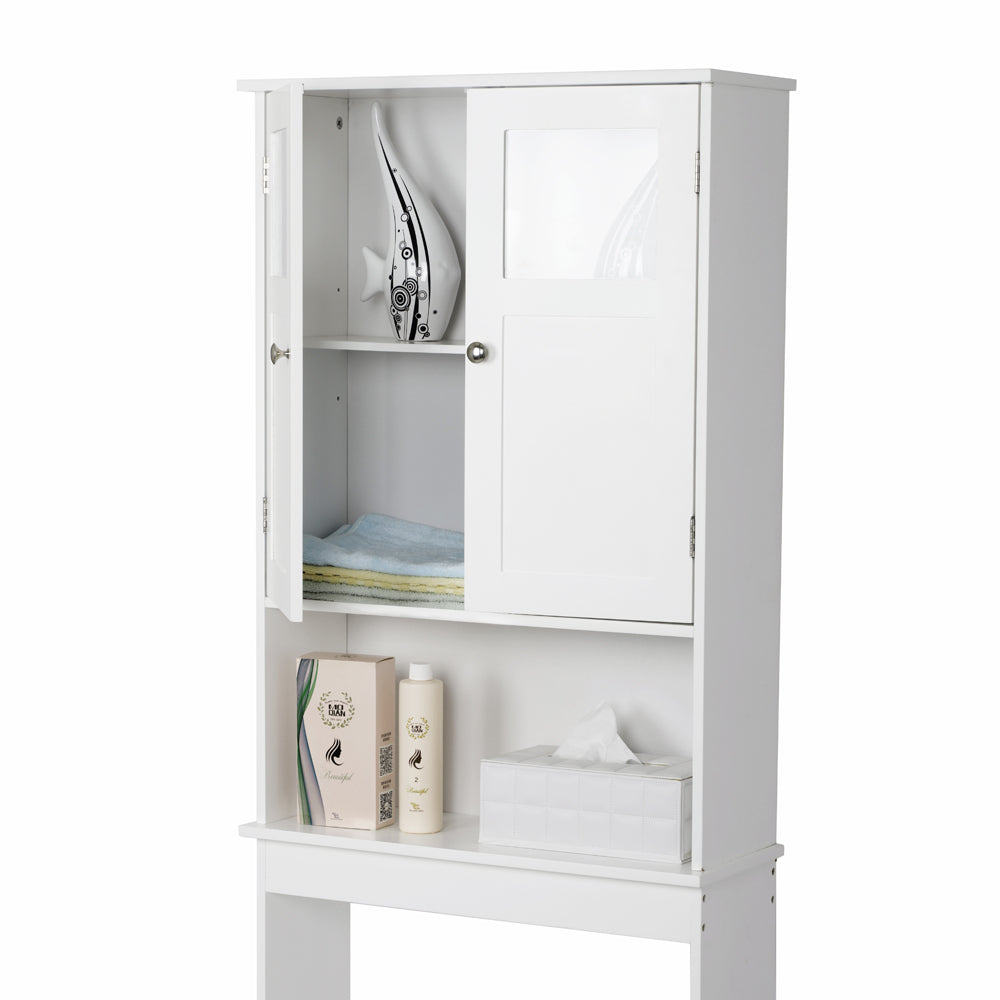 Double Doors Bathroom Cabinet White