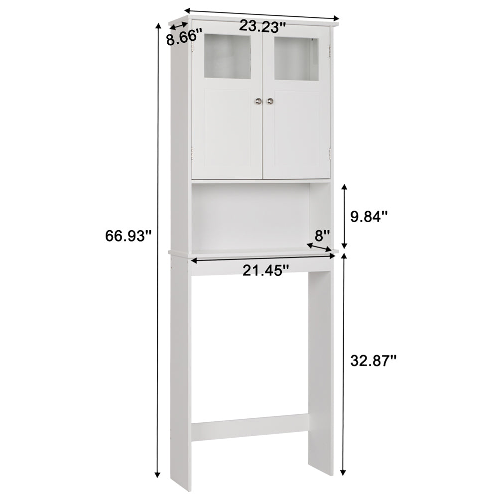 Double Doors Bathroom Cabinet White