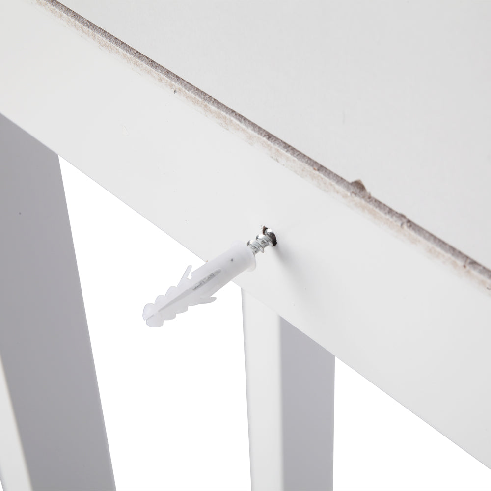Double Door Fork Toilet Cabinet White