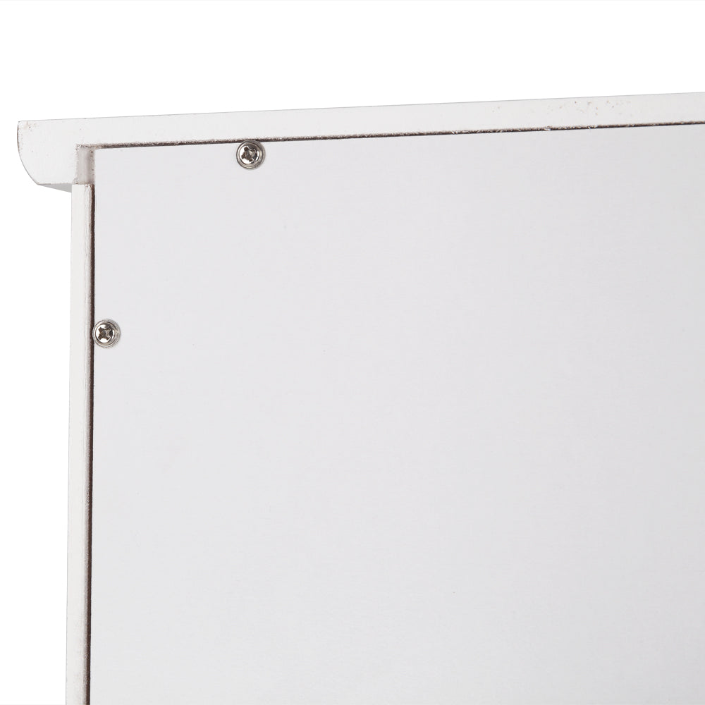 Double Door Fork Toilet Cabinet White