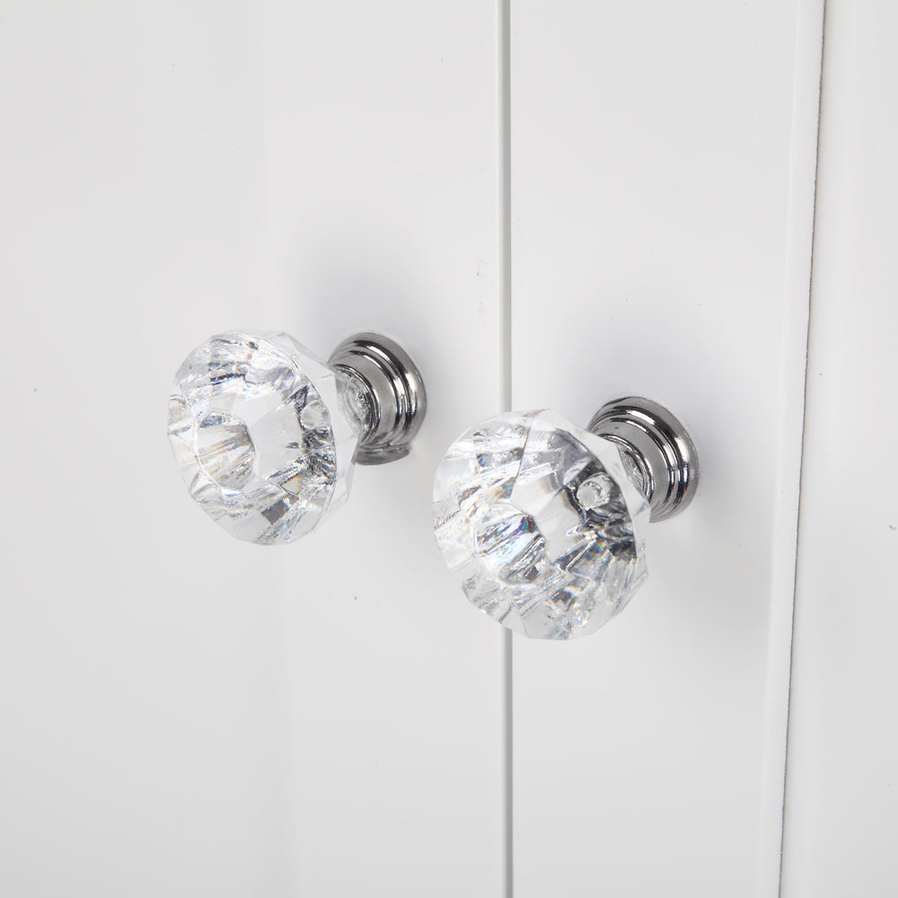 Double Door Fork Toilet Cabinet White