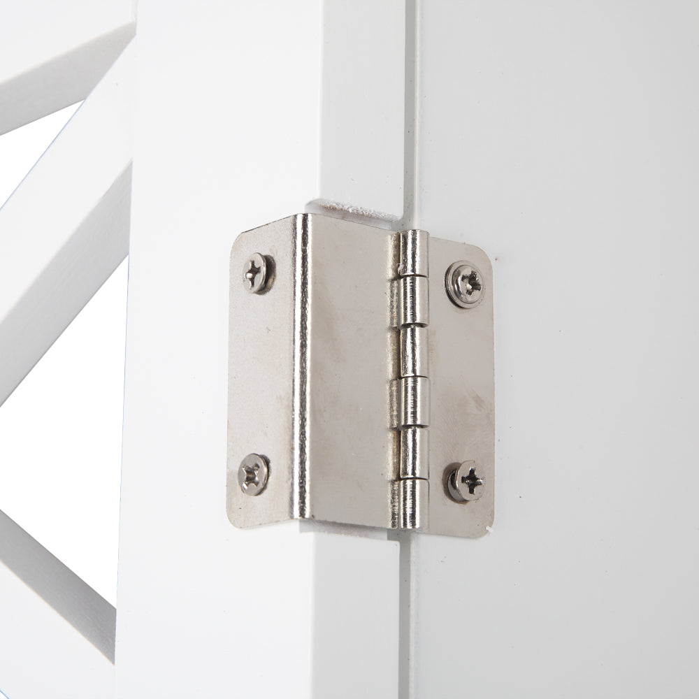 Double Door Fork Toilet Cabinet White