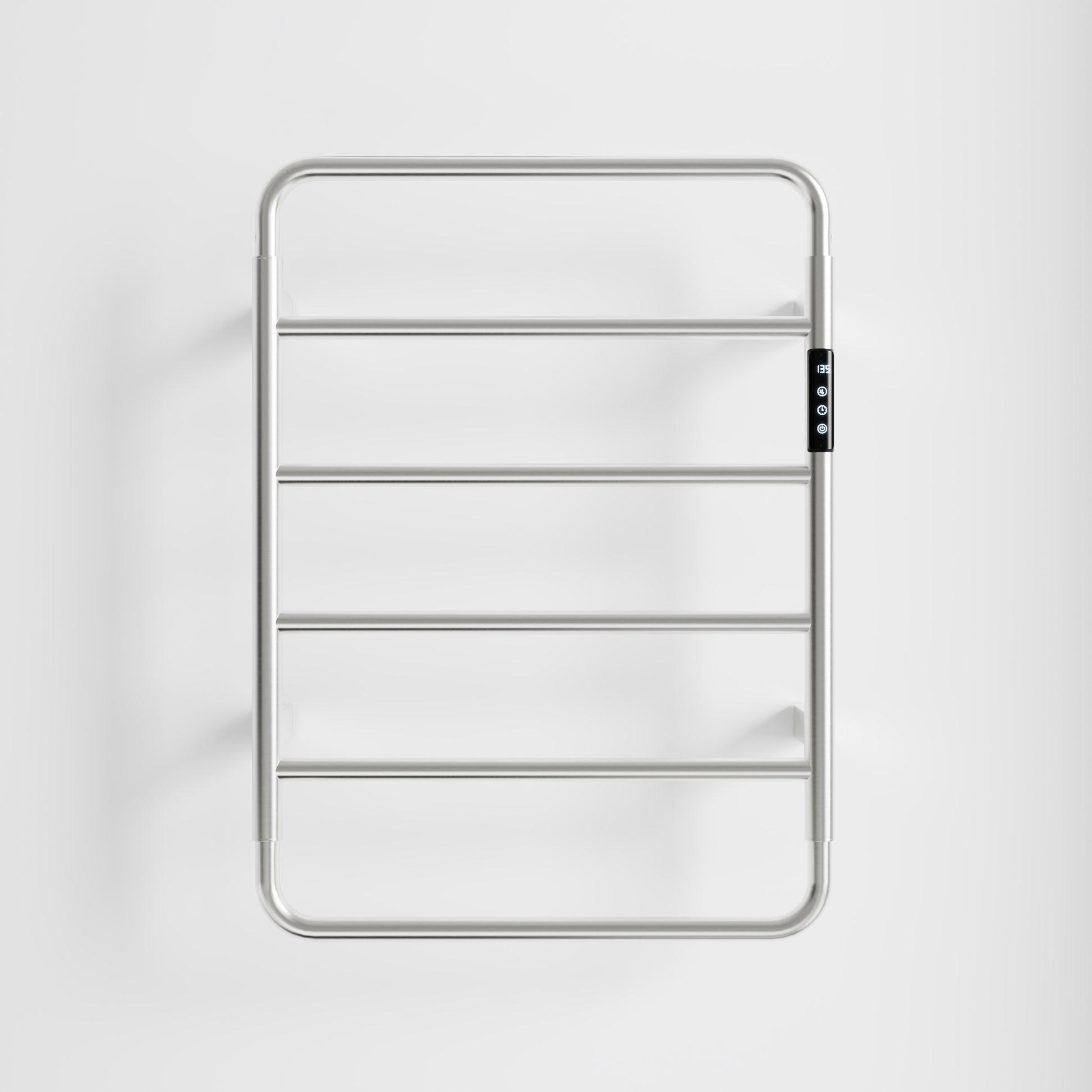 18.7" Heated Towel Rack for Bathroom,Wall Mounted with Intelligent Touch Screen Timer, 6-Bar Towel Warmer, 304 Stainless Steel Polished, Plug-in/Hard-Wired[Unable to ship on weekends]