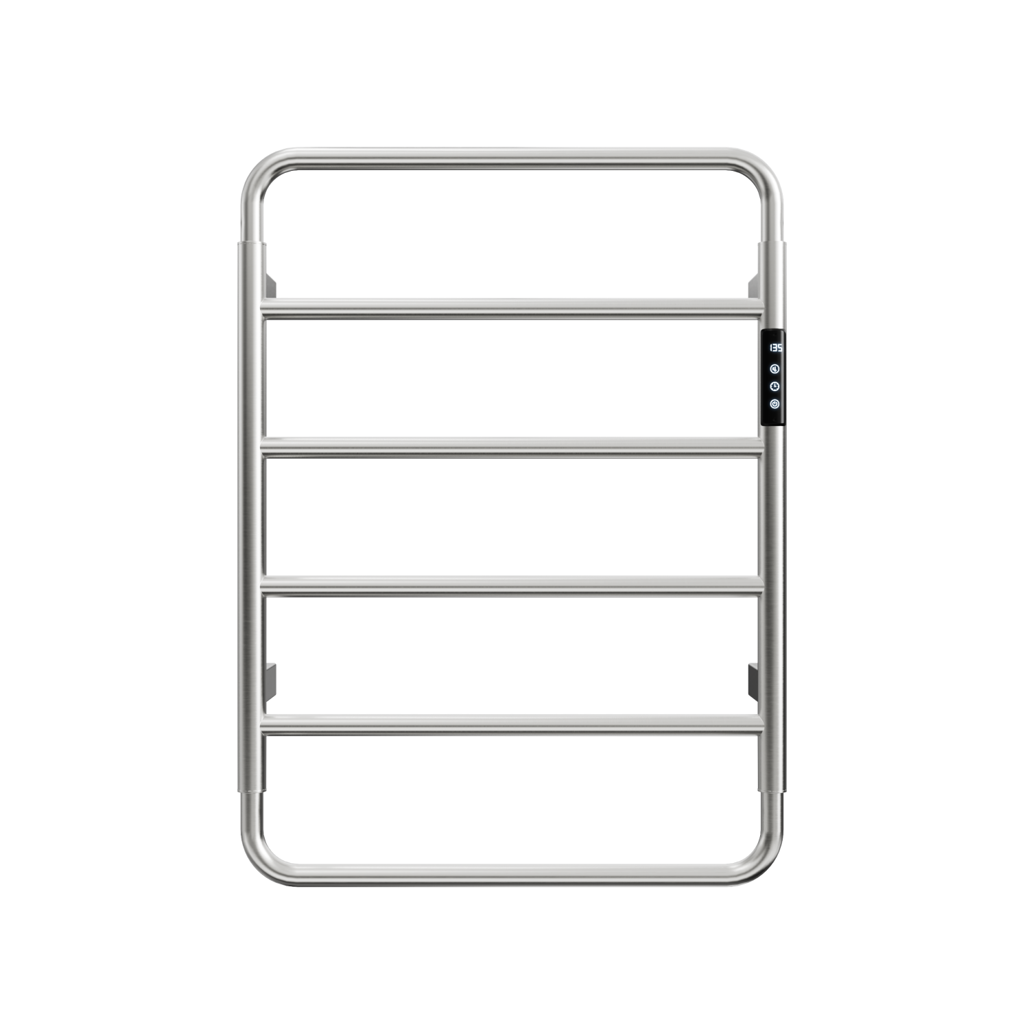 18.7" Heated Towel Rack for Bathroom,Wall Mounted with Intelligent Touch Screen Timer, 6-Bar Towel Warmer, 304 Stainless Steel Polished, Plug-in/Hard-Wired[Unable to ship on weekends]