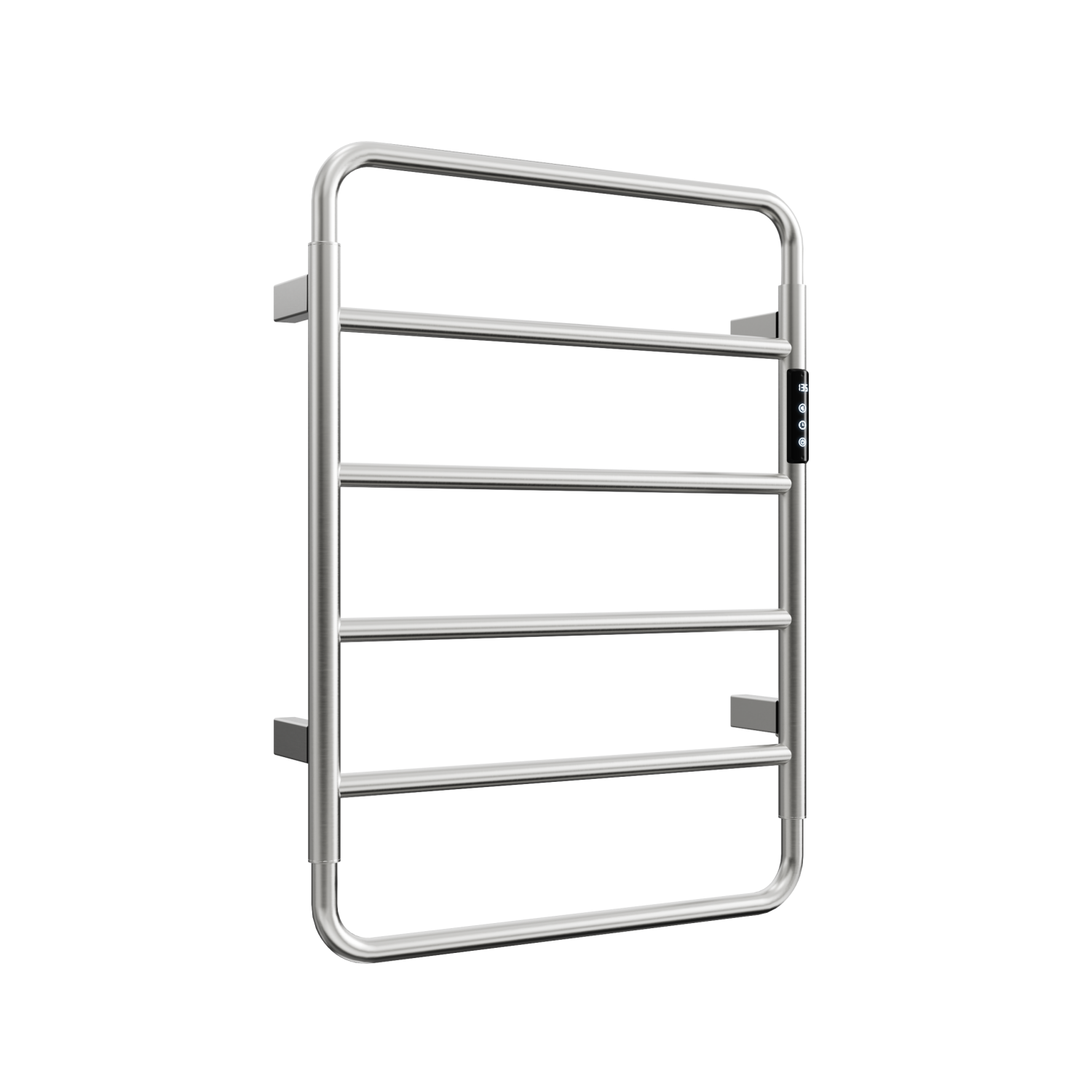 18.7" Heated Towel Rack for Bathroom,Wall Mounted with Intelligent Touch Screen Timer, 6-Bar Towel Warmer, 304 Stainless Steel Polished, Plug-in/Hard-Wired[Unable to ship on weekends]