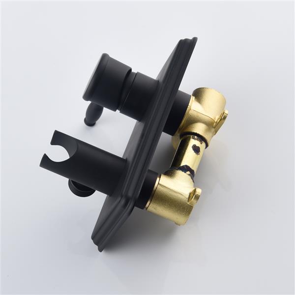 Stainless Steel Toilet Handheld Sprayer Kit Hot and Cold Water Black Bidet Sprayer Set